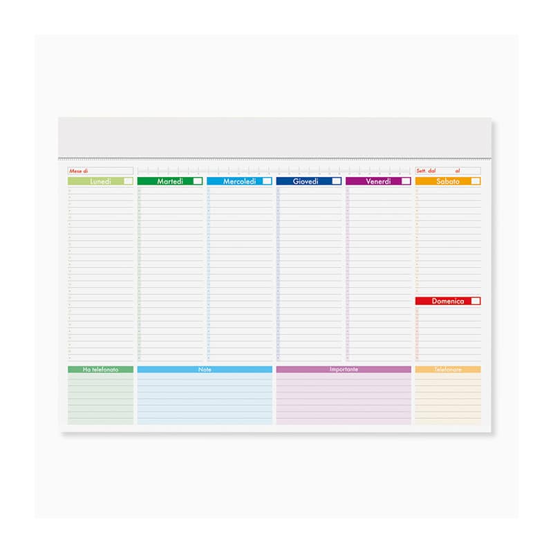planning multicolor personalizzato PB802