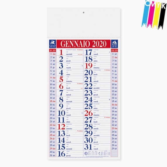 Calendario 23 x 47 cm Olandese Shaded personalizzato con il tuo logo - PA613