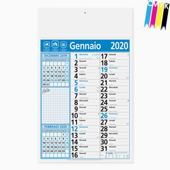 Calendario 29 x 47 cm Olandese Notes personalizzato con il tuo logo - PA635