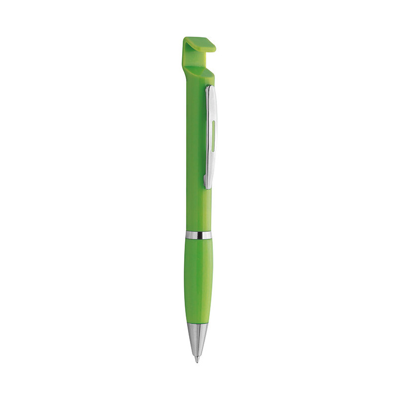 PD130 - Penna a sfera con supporto per smartphone Verde Lime PD130VL